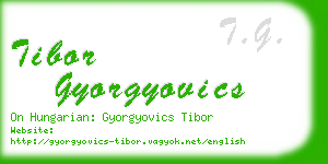 tibor gyorgyovics business card